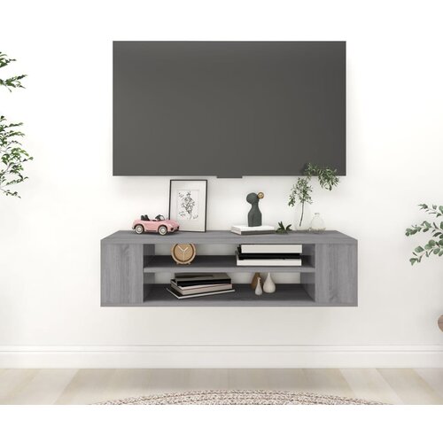 vidaXL Viseča TV omarica siva sonoma 100x30x26,5 cm inženirski les Cene