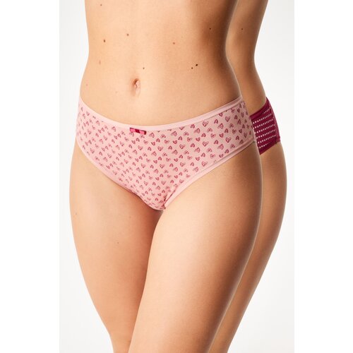 Ysabel Mora 2PACK Klasične bombažne hlačke Pink Hearts Cene