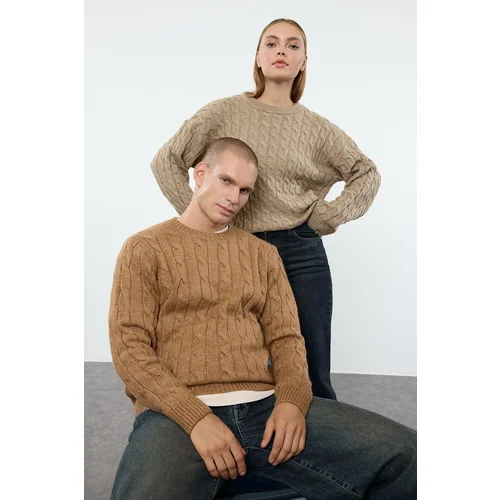 Trendyol Mink More Sustainable Soft Texture Basic Knitwear Sweater