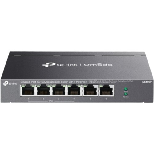 Tp-link Omada 6-Port 10/100 Mbps Desktop Switch with 4-Port PoE+ PORT: 4&amp;times; 10/100 Mbps PoE+ Ports, 2&amp;times; 10/100... Slike