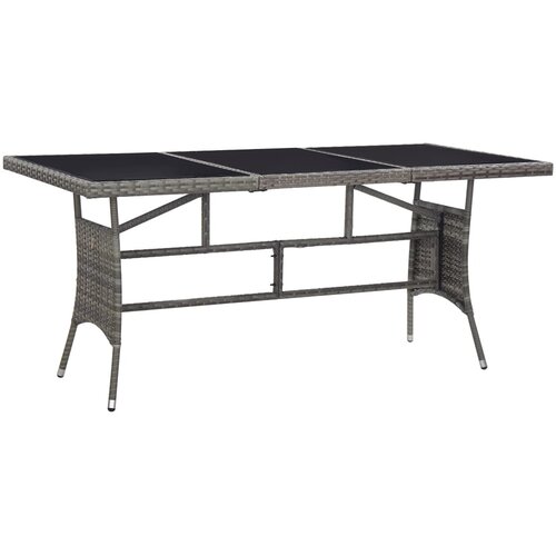  Vrtni stol sivi 170 x 80 x 74 cm od poliratana Cene