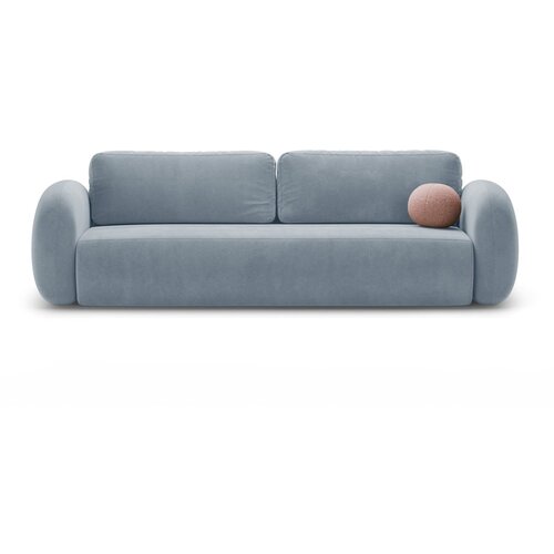 Cosmopolitan Design Prašno modra žametna raztegljiva/s prostorom za shranjevanje sedežna garnitura 262 cm Tonale – Cene