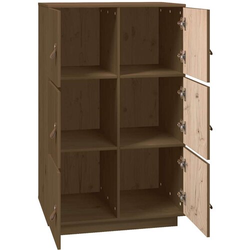  Visoka komoda boja meda 67 x 40 x 108,5 cm od masivne borovine Slike