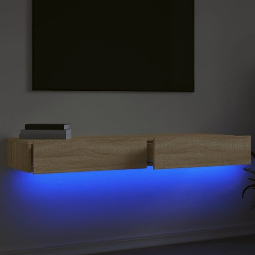  ormarići s LED svjetlima 2 kom boja hrasta 60 x 35 x 15,5 cm Slike