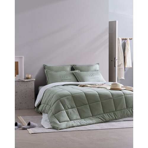 Madame coco Komplet posteljina sa prekrivačem Bobigny Supersoft, 195x215cm, Zelena Cene