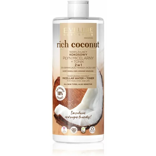 Eveline Cosmetics Rich Coconut micelarna voda i tonik 2 u 1 500 ml