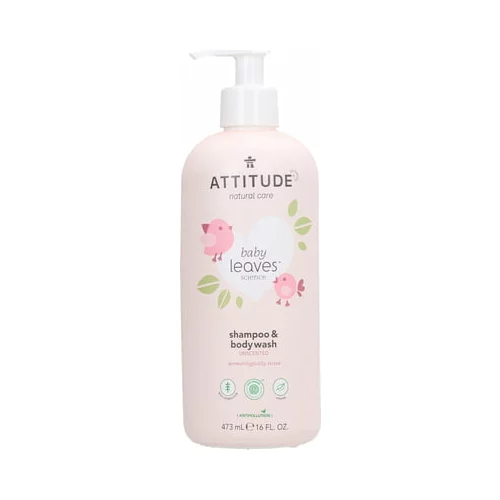 Attitude 2v1 šampon in milo baby leaves - brez dišav