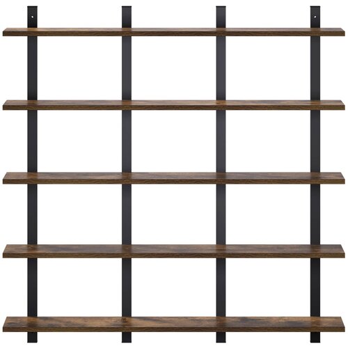  Zidna polica Dimljeni hrast 102 x 13.5 x 102 cm Slike