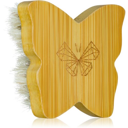 Crystallove Bamboo Butterfly Agave Face Brush Travel Size masažna krtača za obraz in dekolte 1 kos Slike