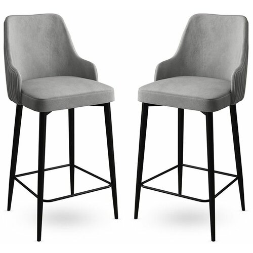 HANAH HOME enox - grey, black greyblack bar stool set (2 pieces) Slike