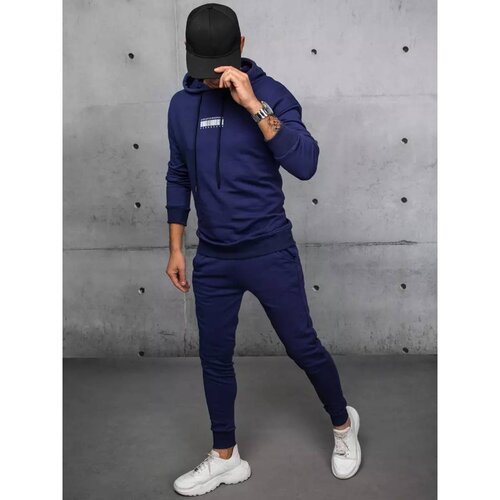 DStreet dark blue men's tracksuit Cene