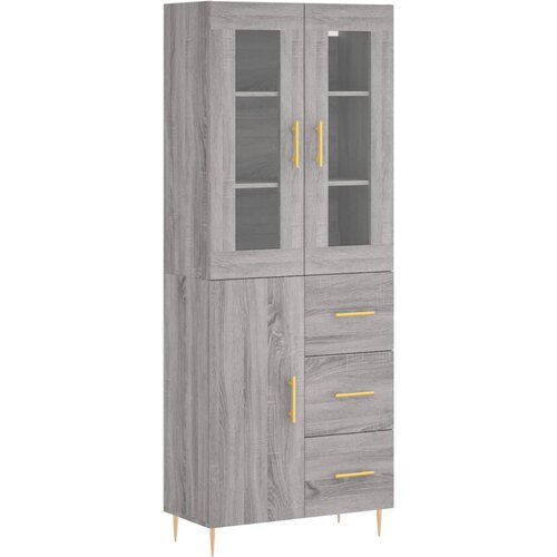 Maison Chic Visoka Komoda - Predalnik siva sonoma 69,5x34x180 cm inženirski les, (21720863) Cene