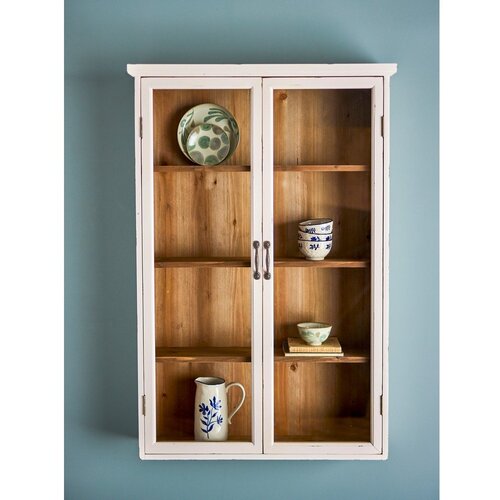 Bloomingville Bela stenska vitrina iz masivne jelke 81x122x18 cm Hazem &amp;ndash; Slike