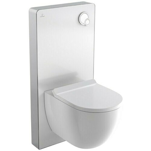 CAMARGUE Sanitarni modul za zidnu WC &amp;scaron;koljku (2-količinsko ispiranje, 10,8 x 48,3 x 100 cm, Staklena obloga, Bijele boje) Slike