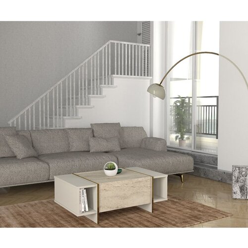 Hanah home Veyron - Travertine, Sandstone TravertineSandstone Coffee Table Cene