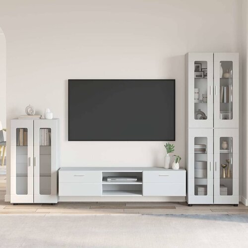  Set TV komoda FLORIN 3 kom. Bijelo Konstruirano drvo Cene