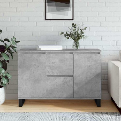  Komoda siva boja betona 101,5x35x70 cm od konstruiranog drva Cijene