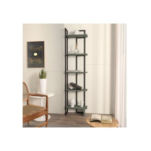 Hanah home Bookshelf Alice, 36,4x180x19,6 cm, Crno-maslinasta Cijene