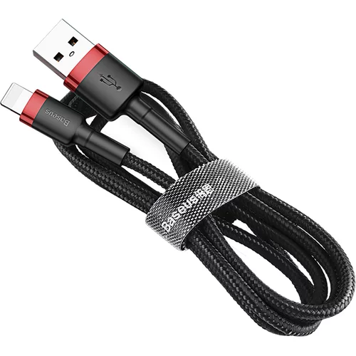 Baseus Kabel Apple USB/Lightning 1m 2.4A Cafule rdeč+črn