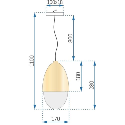 Toolight Viseća stropna svjetiljka Orzeszek Metal Wood APP952-1CP Slike