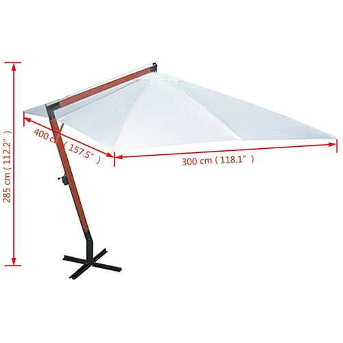  Suncobran 300 x 400 cm bijeli Slike
