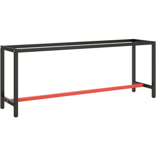  Za radni stol mat crni i mat crveni 210x50x79 cm metalni Cene
