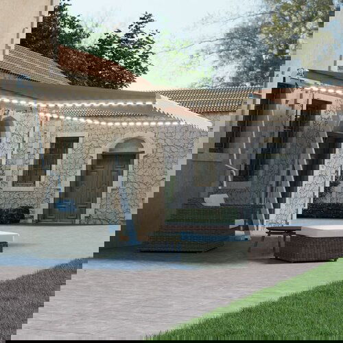 vidaXL avtomatska tenda led + senzor 450x300 cm krem Cene