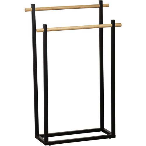 Tendance držač peškira sa dve prečke 53X20X82CM metal bambus/crna Slike