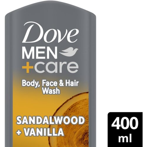 Dove Men+Care Sandalwood&amp;amp;Vanilla gel za tu&amp;scaron;iranje 3 u 1 za mu&amp;scaron;karce 400 ml Slike