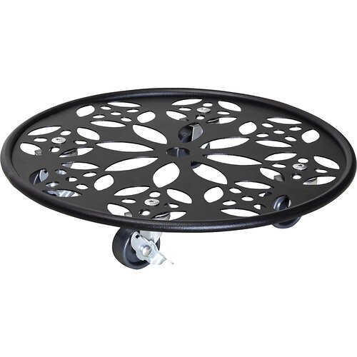 Wagner Pomični podstavek za lončnice BLACK, jeklo, nosilnost 60 kg, okrogle oblike, Ø 300 mm, črne barve Cene