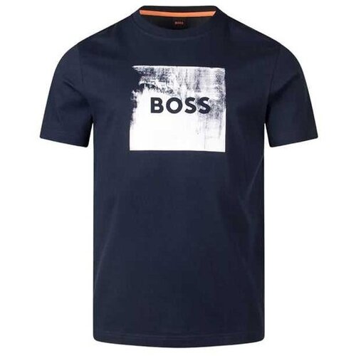 Boss teget pamučna muška majica Cene
