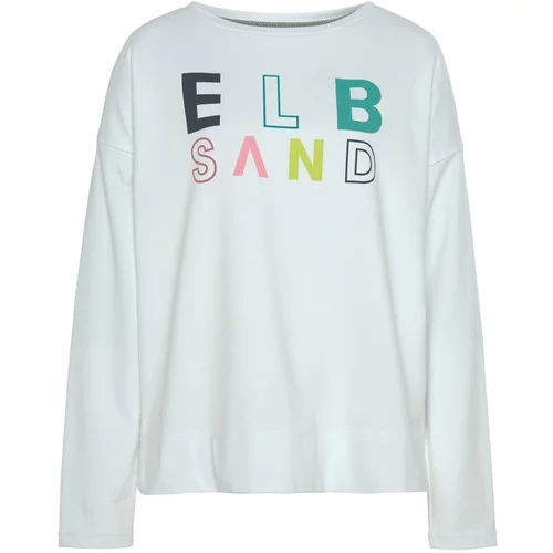 Elbsand Sweater majica zelena / jabuka / roza / bijela