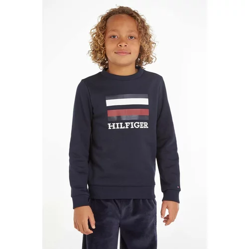 Tommy Hilfiger Otroški pulover mornarsko modra barva