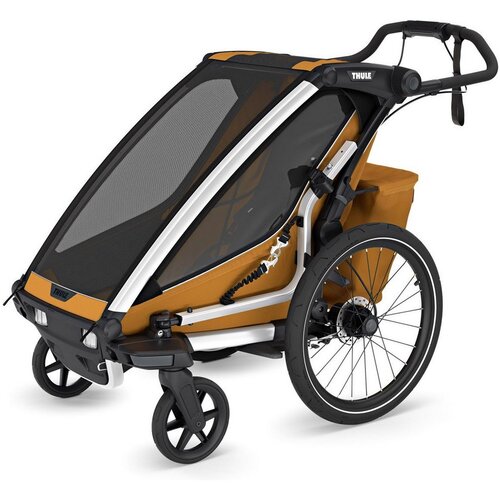 Thule &amp;scaron;portni voziček kolesarski single Chariot Sport 2 natural gold Slike