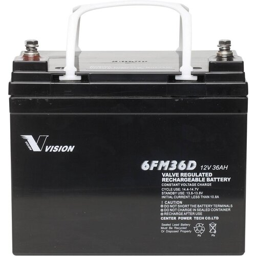 Vision Akkus 6FM36DX svinčeni akumulator 12 V 36 Ah svinčevo-koprenast (&amp;Scaron; x V x G) 195 x 155 x 130 mm M6-vijačni priklop brez vzdrževanja, obstojnostni cikel, (20437066) Slike