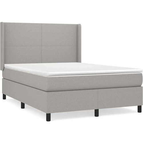  Box spring s madracem svjetlosivi 140x200 cm od tkanine Slike