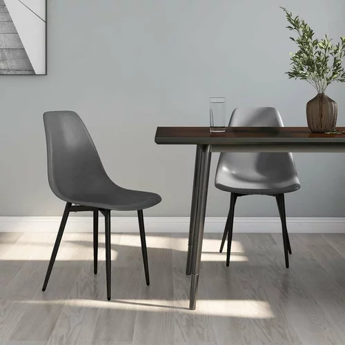  Jedilni stol 2 kosa sive barve PP, (20701038)