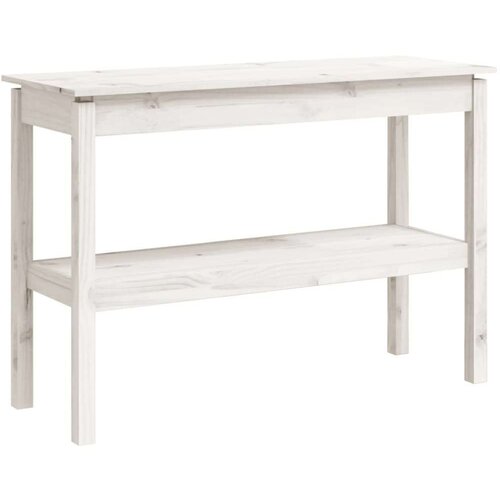  Konzolni stol bijeli 110x40x75 cm od masivne borovine Slike