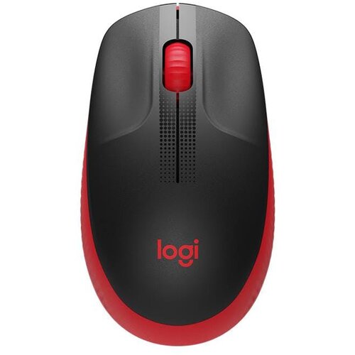 Logitech M190 Full-Size Wireless crveni miš Slike