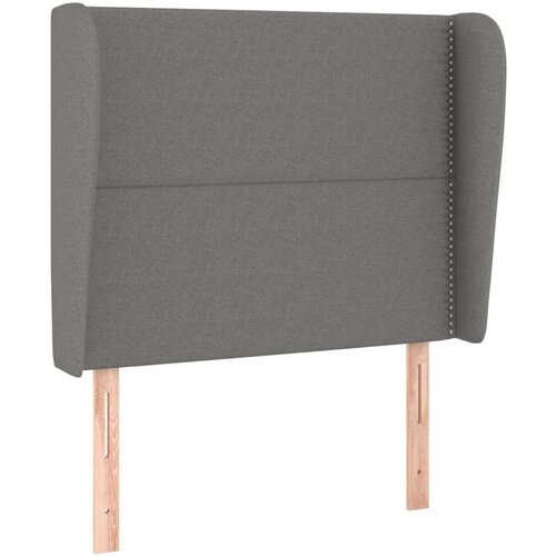  Uzglavlje s u&amp;scaron;ima tamnosivi 103x23x118/128 cm od tkanine Slike