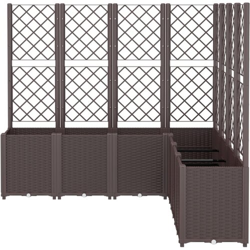  Vrtna sadilica s re&amp;scaron;etkom smeđa 160 x 160 x 140 cm PP Slike