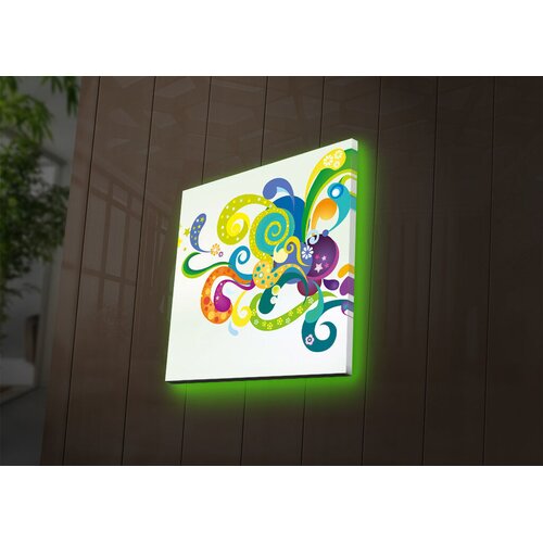 Wallity Zidna slika sa LED osvetljenjem 2828DACT-31, 28x28 cm Cijene