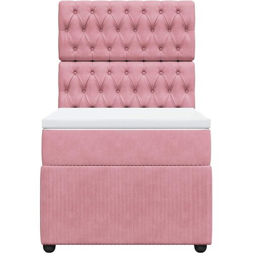 Box spring krevet s madracem ružičasti 90x200 cm bar&amp;scaron;unasti Slike