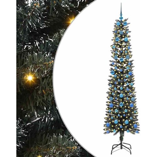  Umjetno božićno drvce Zelena 210 cm PVC, Plastika i Čelik Slike