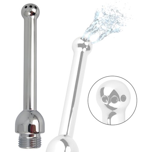 SuperLove Premium Enema Shower Nozzle Silver Slike