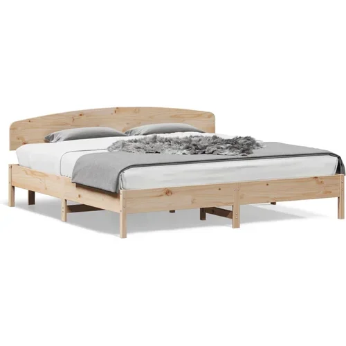  Okvir kreveta s uzglavljem 180 x 200 cm masivna borovina