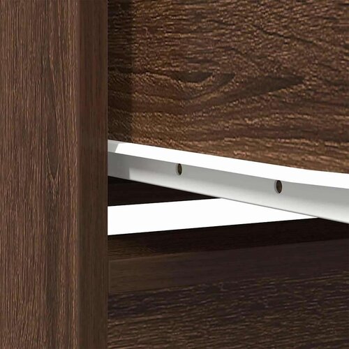 VidaXL Visoka omara rjavi hrast 29,5x34x119,5 cm inženirski les Slike