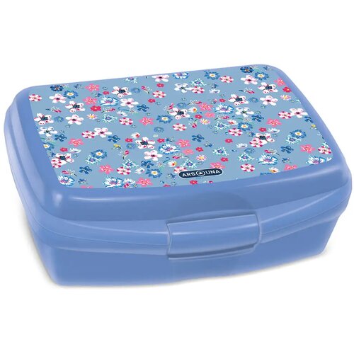 Ars Una Pearl Blossom Blue cvjetna kutija za užinu 16,5x6x13,5cm Slike