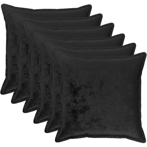  Presvlaka za jastuk 6 pcs HOUTEN Crna 60 x 60 cm Flanel Slike