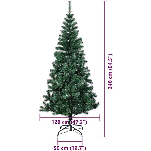 vidaXL Umjetnobožićnodrvce Zelena 240cm PVC Cene